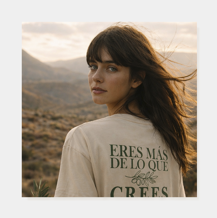 Eres Más — Stone (Crop Fit)