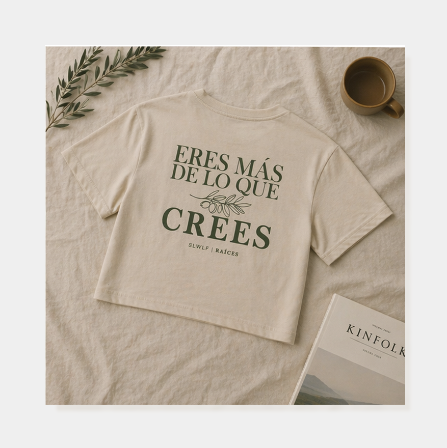 Eres Más — Stone (Crop Fit)