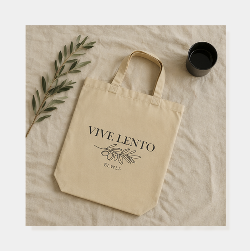 Tote Mini | Vive Lento (Negro) Edición Orgánica