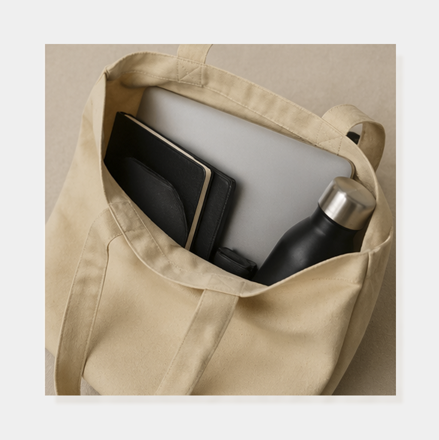 Tote Mini | Vive Lento (Negro) Edición Orgánica