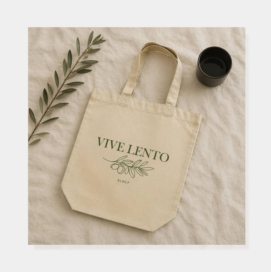 Tote Mini | Vive Lento (Oliva) Edición Orgánica