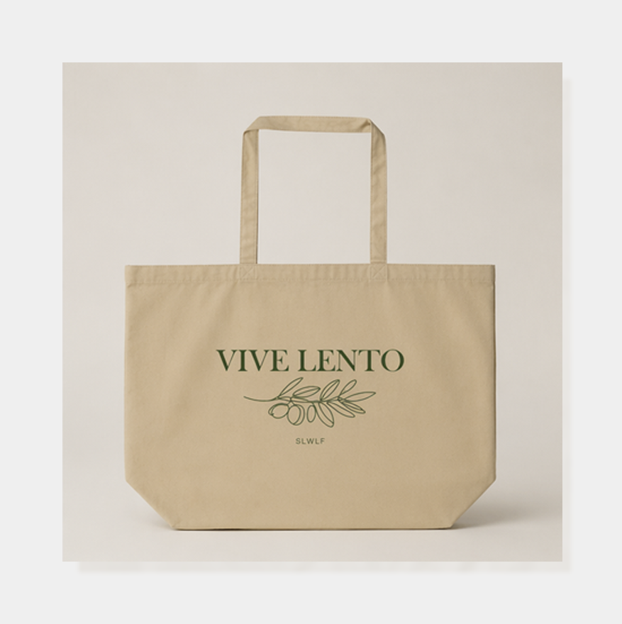 Tote Large | Vive Lento (Oliva) Edición Orgánica