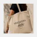 Tote Large | Vive Lento (Negro) Edición Orgánica